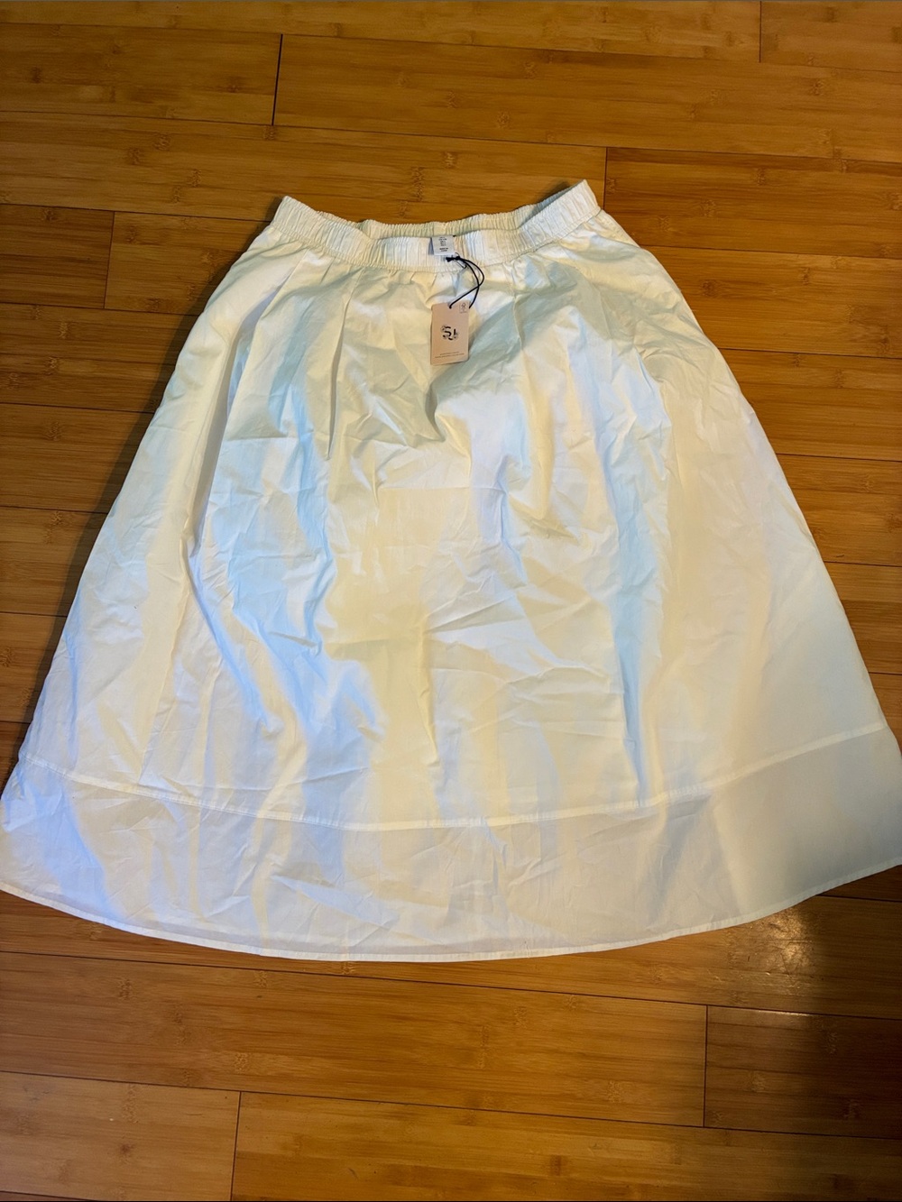 Sincerely Jules White A-Line Midi Skirt